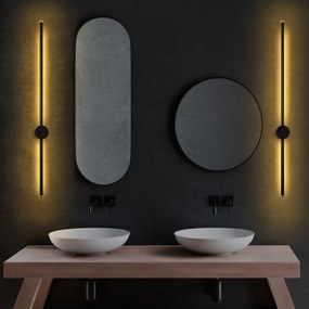 Čierne LED nástenné svietidlo ø 7 cm Sword – Opviq lights