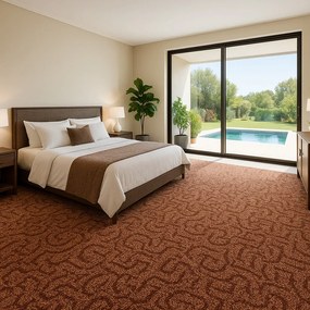 ITC, Koberec metráž Bella Marbella 44, na mieru, šíře 3m,4m,5m, hnedá, filc, obývacia izba