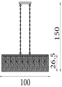 Searchlight 65818-8CC - Závesný luster na reťazi BIJOU 8xE14/40W/230V