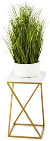 Kvetinový stojan LOFT III 40 cm zlatý/biely