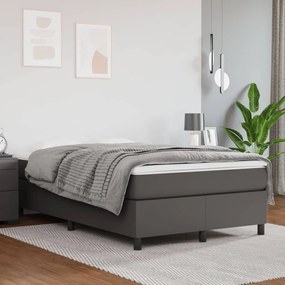 Rám na boxspring posteľ, sivý 120x200 cm, umelá koža 3121039