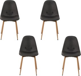 Set - 4ks Jedálenská stolička AVENBERG RIVA, sivá