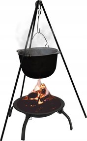 CH Prenosné záhradné oceľové ohnisko s grilom