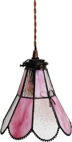 Závesná lampa Tiffany FlowerArc pink - 18*15*115 cm E14/max 1*25W