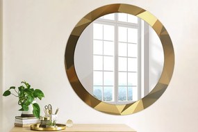 Okrúhle ozdobné zrkadlo Abstrakcia zlata fi 80 cm