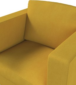 Poťah na kreslo Karlanda, krátky farba produktu žltá látka zapletaná