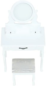 Dekoratívny stolík so stoličkou LINET NEW, biely