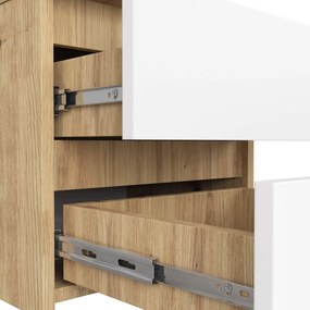 Nočný stolík CL2 40 cm dub artisan/biely