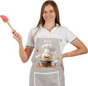 Kuchynská zástera Gusto EMI, sivá