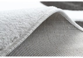 Dywany Łuszczów, Detský kusový koberec Petit Panda white kruh, 160x160 (priemer) kruh, čiernobiela, detská izba