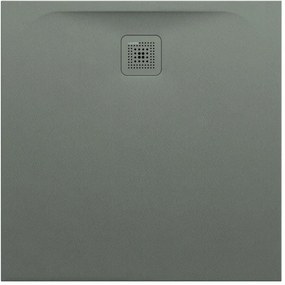 LAUFEN Pro štvorcová sprchová vanička z materiálu Marbond, odtok na boku, 900 x 900 x 30 mm, betónová šedá, H2109560790001