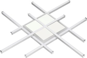 XXXLutz STROPNÉ LED SVIETIDLO, 53,5/53,5/4,5 cm Boxxx - Interiérové svietidlá - 008368019901