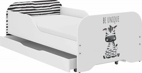 Wooden Toys Detská posteľ MIKI 160x80 ZEBRA SAFARI