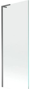 Mexen Next L, 1-krídlová vaňová zástena 70 x 150 cm, 6mm číre sklo, grafitový profil, 895-070-000-03-00-95