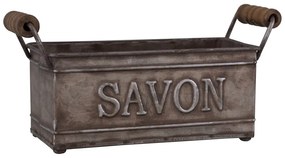 Tmavosivá kovová mydelenka - Antic Line
