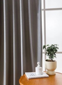 Zatemňovacie závesy VELVET svetlosivé 140x250 cm (2 ks), kovové krúžky