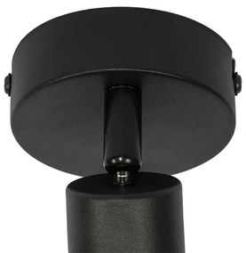 Stropné svietidlo čierne nastaviteľné - Hetta