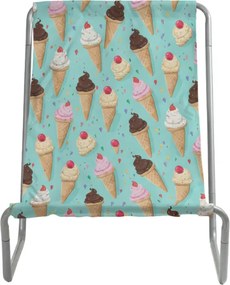 Skladacia plážové lehátko SAND ICE CREAM, farebné