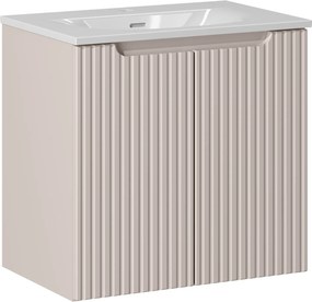 Comad Kúpeľňová skrinka s keramickým umývadlom Nova Cashmere II 60 cm - kašmír