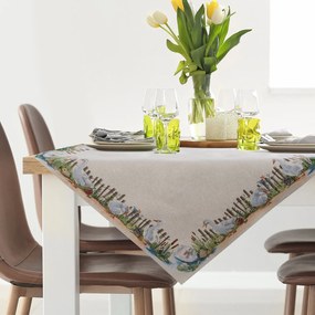 GOBELÍNOVÝ OBRUS GOOSE 100X100 CM VZOROVANÁ