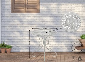 Kovový stôl GS13437402 - Biela antik