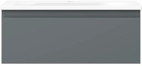 Mexen Orio, kúpeľňová skrinka 60 cm s umývadlom Vela, 1 zásuvka, grafitová matná/biela matná, 91A10-06023-1-BF66-W23M01