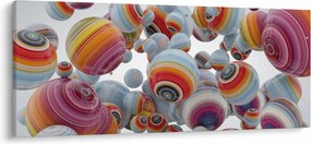 Obraz maľovaných gulí (120x50 cm)