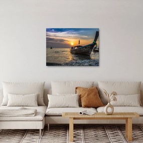 Obraz lode pri brehu (70x50 cm)