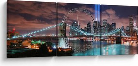 Obrázok - New York, Manhattan (s hodinami) (90x30 cm)