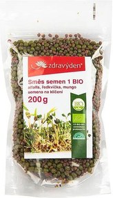 Zdravý deň BIO zmes semien na klíčenie - alfalfa, reďkovka, mungo 200g