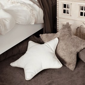 Boho vankúš hviezda čokoládový 50 cm