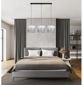 Luster na lanku CORAL 3xE27/60W/230V biela/šedá