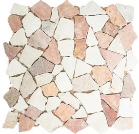 Mozaika z prírodného kameňa CIOT/1513 béžová/terakotová 30,5 x 32,5 cm