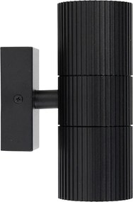 Priemyselné vonkajšie nástenné svietidlo čierne 2-svetlo IP44 - Vigo