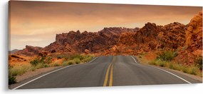 Obraz cesty a skál (120x50 cm)