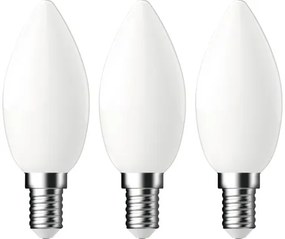 LED žiarovka C35 E14 / 4,2 W ( 40 W ) 470 lm 6500 K matná bal. - 3 ks