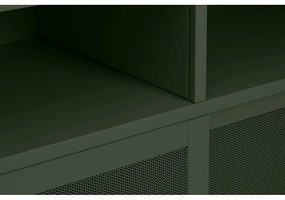 Tmavozelená kovová skrinka s posuvnými dverami 90x180x40 cm Veep – Unique Furniture