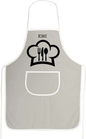 Kuchynská zástera Chef EMI, sivá