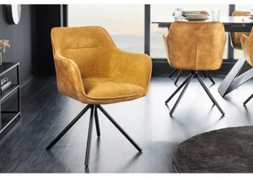 Stolička 44157 Verona látka Svetlo Žltá + Zamat  - Komfort-nábytok