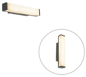 Nástenná lampa čierna 32 cm IP44 - Cascada