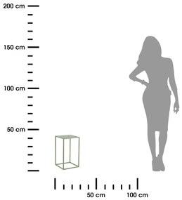 STOJAN NA KVETINÁČ SIMPLE 40X24X24 CM ZELENÁ