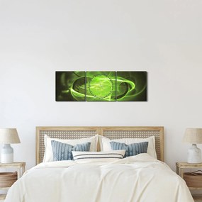 Moderný abstraktný obraz (s hodinami) (90x30 cm)