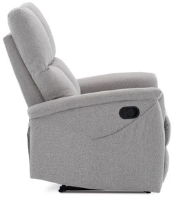 Autronic - Relaxační křeslo, manuální ovládání, světle šedá látka - TV-916 SIL2
