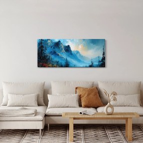 Obraz - Maľba hôr (120x50 cm)