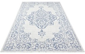 Modro-krémový vonkajší koberec NORTHRUGS Tilos, 160 x 230 cm