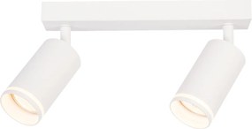 Bodové svietidlo Pipe Ring, 2x biele kovové tienidlo, w