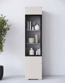 Úzka LED vitrína Vera kašmír (VRBK002+LED)