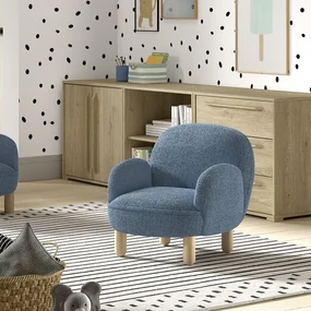 Detské kresielko Bear Mini modrá buklé