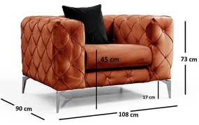 Oranžové kreslo Como – Artie