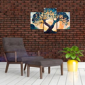 Obraz – Mozaika – slnko a strom II. (90x60 cm)